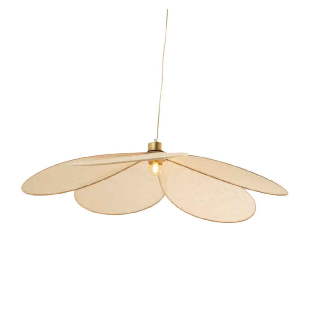 Plafonnier en forme de fleur - design délicat et éclairage doux.